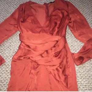 Silk Wrap Dress - Missguided